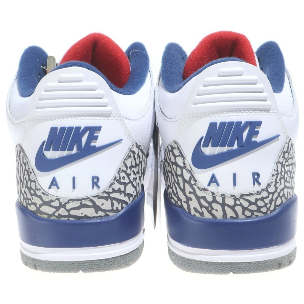 NIKE(ナイキ) AIR JORDAN 3 RETRO エアジョーダン3 レトロ トゥルー ブルー ハイカットスニーカー ホワイト/ブルー US9.5/27.5cm 854262-106