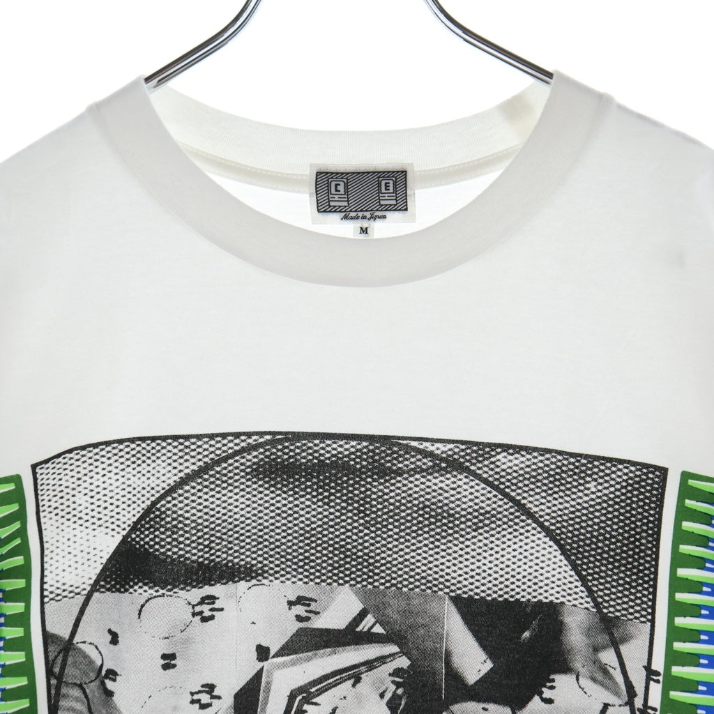 C.E(シーイー) FK Hstamimic VRSN BIG Tee グラフィック ビッグ クルーネック半袖Tシャツ CES29T22 ホワイト