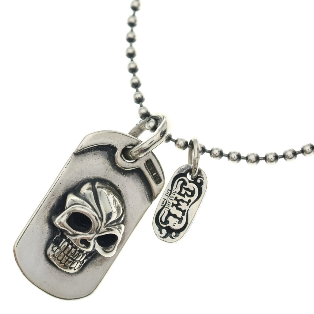 Bill Wall Leather/BWL(ビルウォールレザー) SKULL DOG w/ N832 BALL CHAIN TAG スカルドッグタグ ボールチェーン ネックレス シルバー