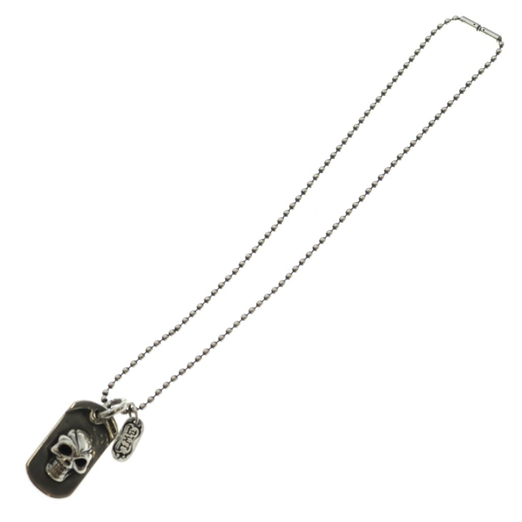 Bill Wall Leather/BWL(ビルウォールレザー) SKULL DOG w/ N832 BALL CHAIN TAG スカルドッグタグ ボールチェーン ネックレス シルバー