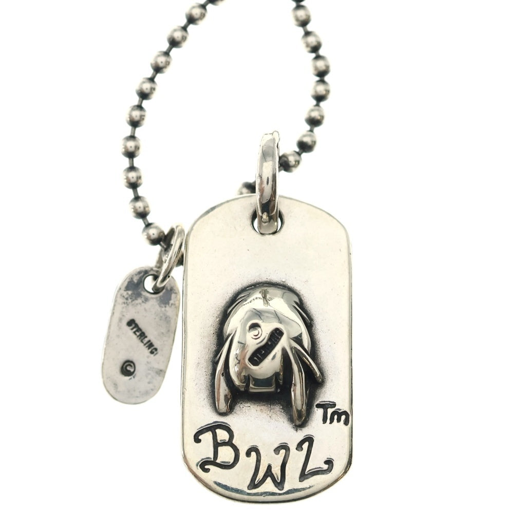 Bill Wall Leather/BWL(ビルウォールレザー) SKULL DOG w/ N832 BALL CHAIN TAG スカルドッグタグ ボールチェーン ネックレス シルバー