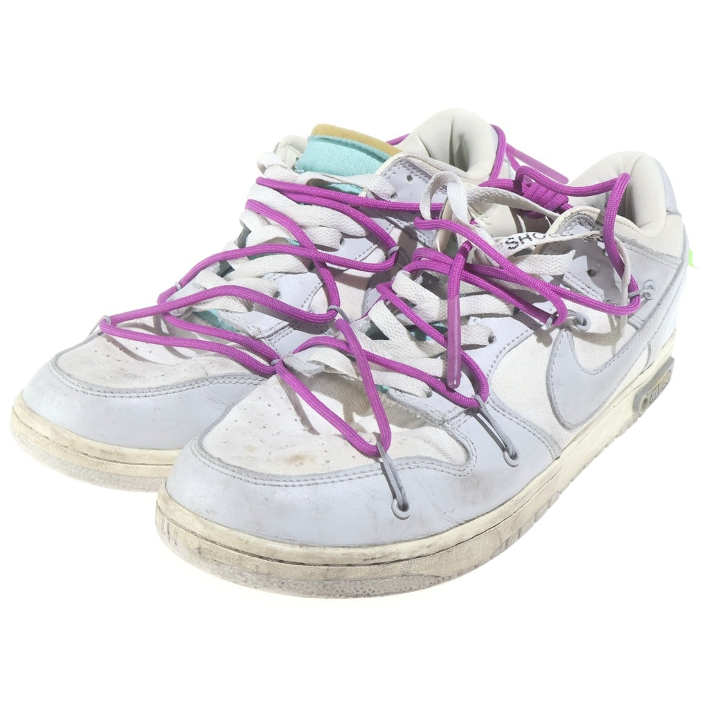 NIKE(ナイキ) ×OFF-WHITE DUNK LOW 1 OF 50 21 オフホワイト ダンク ローカットスニーカー グレー/ホワイト US10/28cm DM1602-100