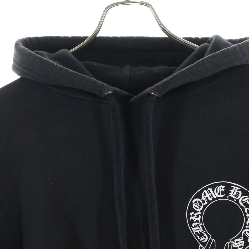 CHROME HEARTS(クロムハーツ) Hooreshoe Floral Cross Pullover Hoodie ホースシュー フローラル プルオーバーパーカー ブラック -