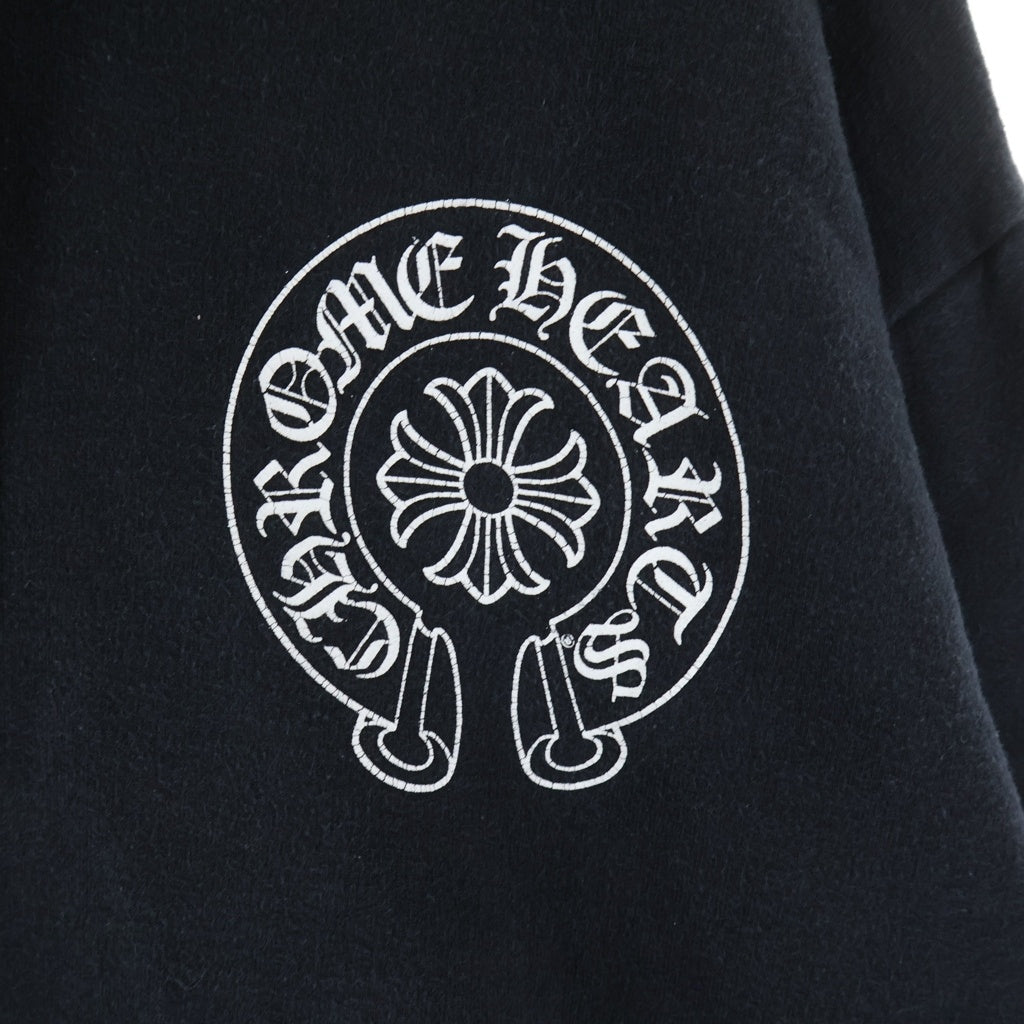CHROME HEARTS(クロムハーツ) SWTSHRT HD ZIP 大阪限定バックホースシューダガージップ プルオーバーパーカー ブラック
