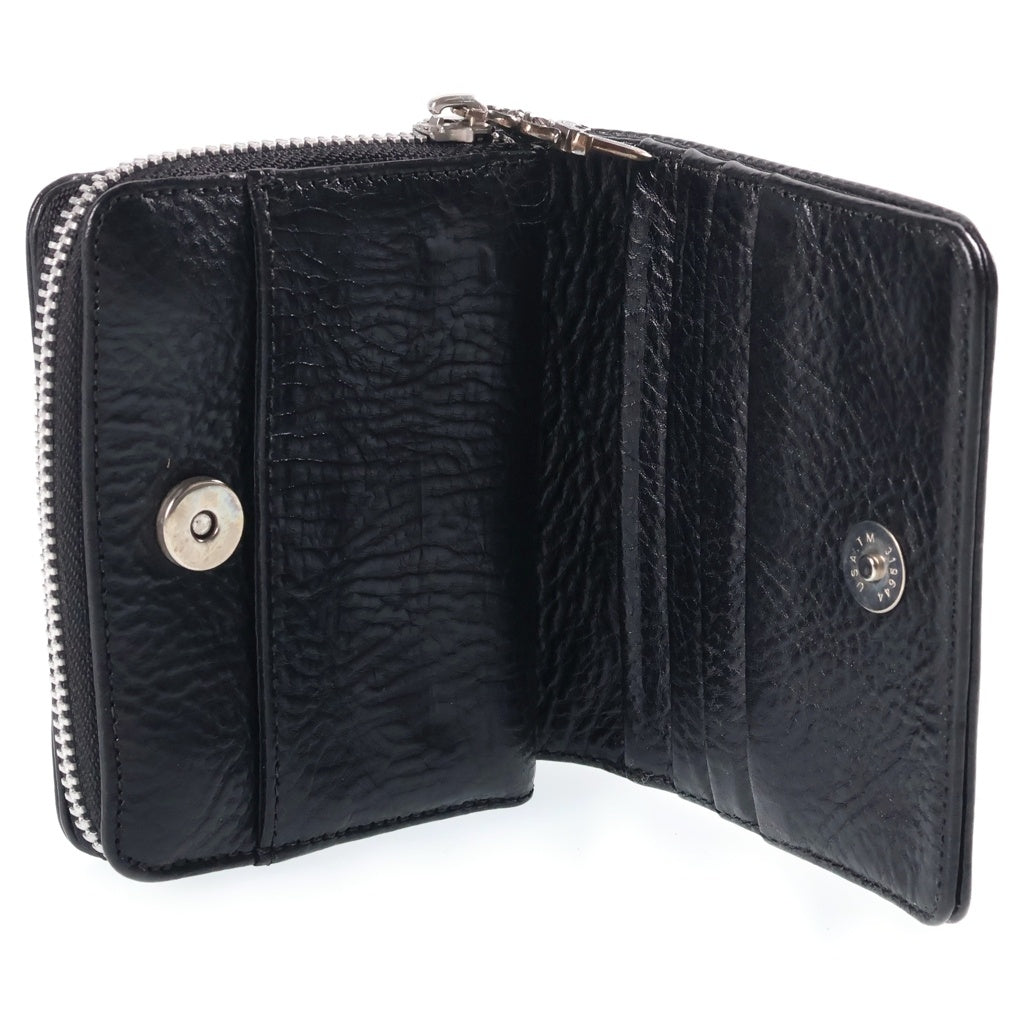 CHROME HEARTS(クロムハーツ) SQ ZIP BILL スクエアジップビル レザーウォレット 財布 ブラック BCA376