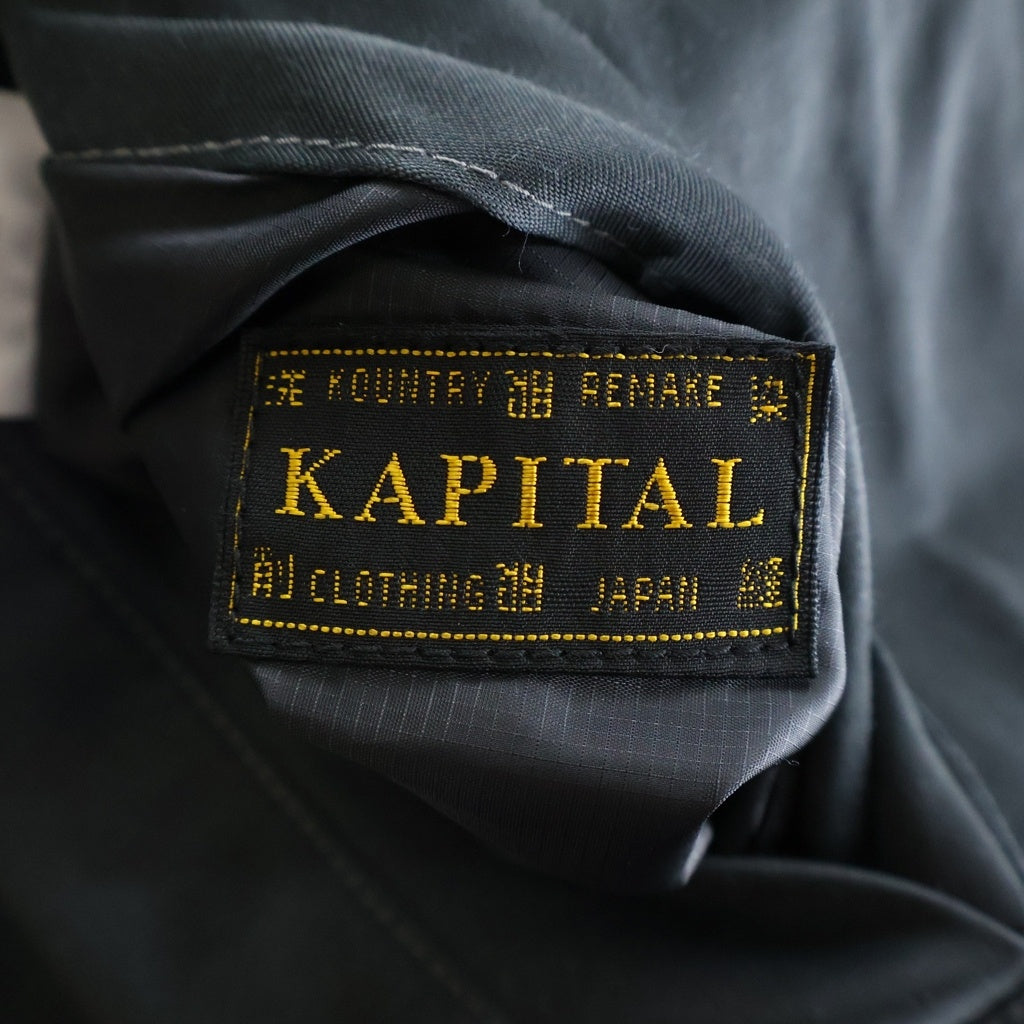 KAPITAL(キャピタル) バンダナ転写ナイロン KEEL ウィービングベスト ブラック -