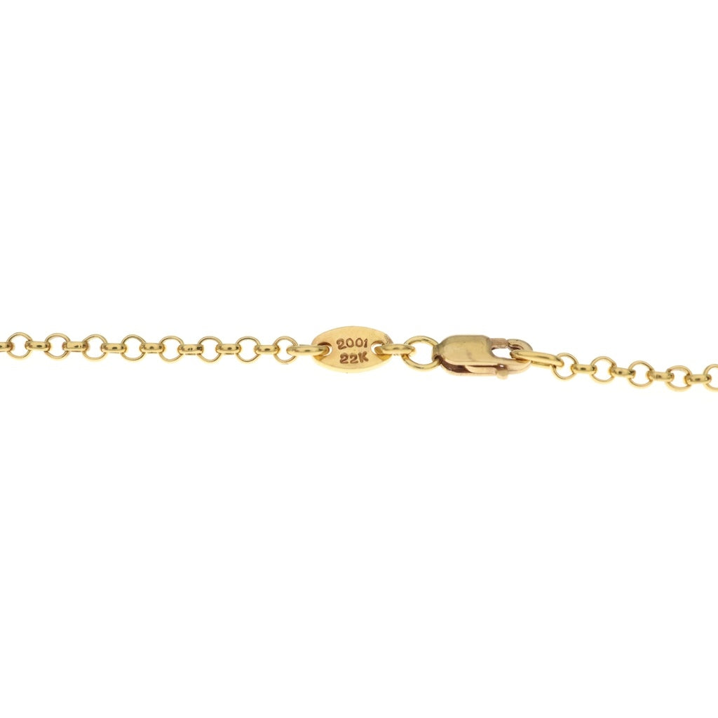 CHROME HEARTS(クロムハーツ) 22K NECKCHAIN R18 ロールチェーンネックレス 18inch ゴールド BCA010