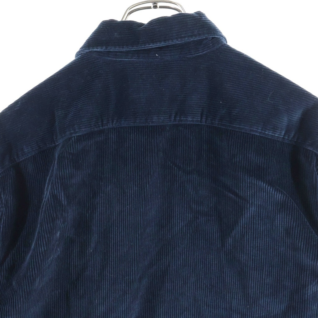 POLO RALPH LAUREN(ポロラルフローレン) チンスト 胸ポニー コーディロイ TALONジップ ジップアップシャツ ネイビー