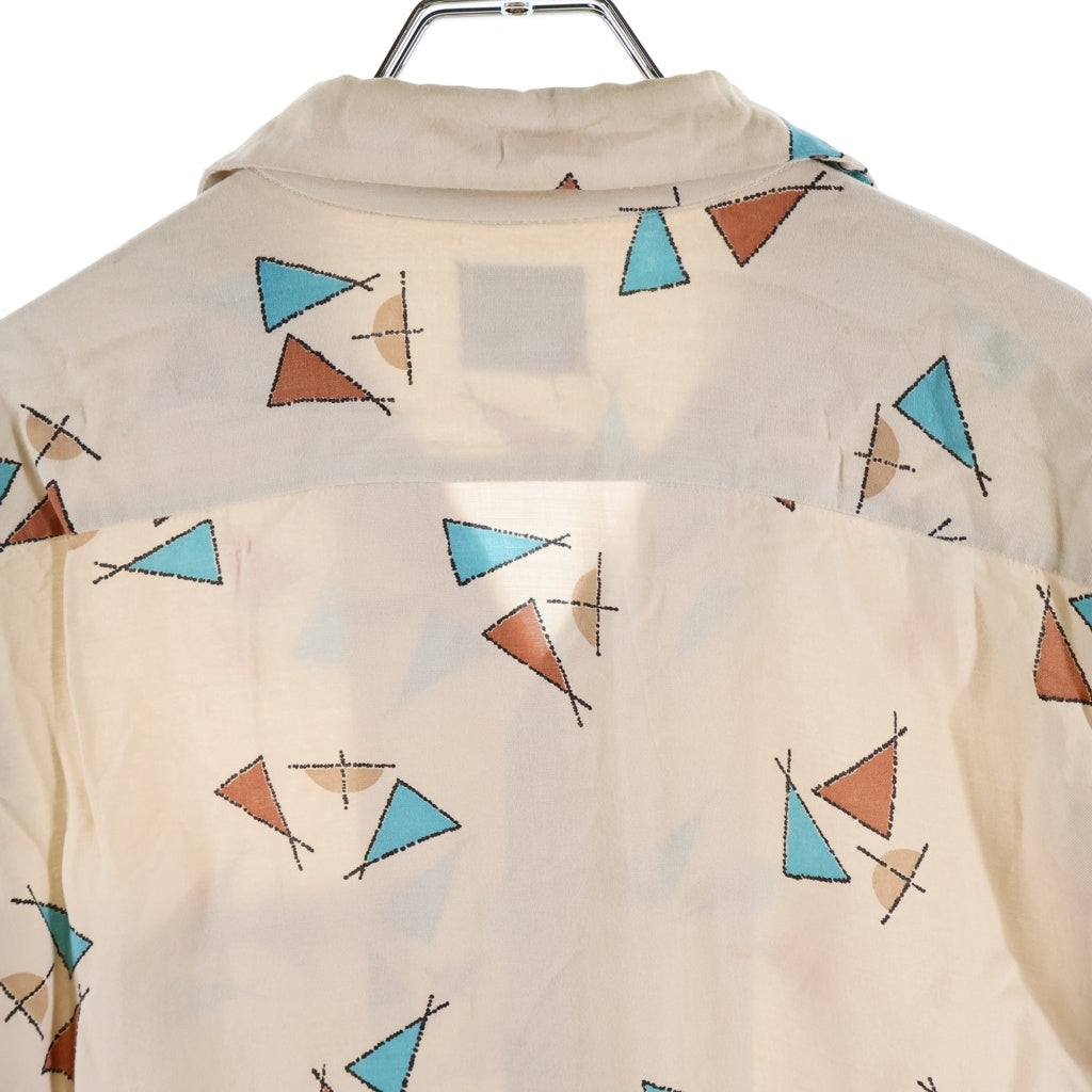 VINTAGE(ヴィンテージ) 50s-60s BRENT Atomic RAYON アトミック レーヨン 開襟 オープンカラーシャツ ベージュ