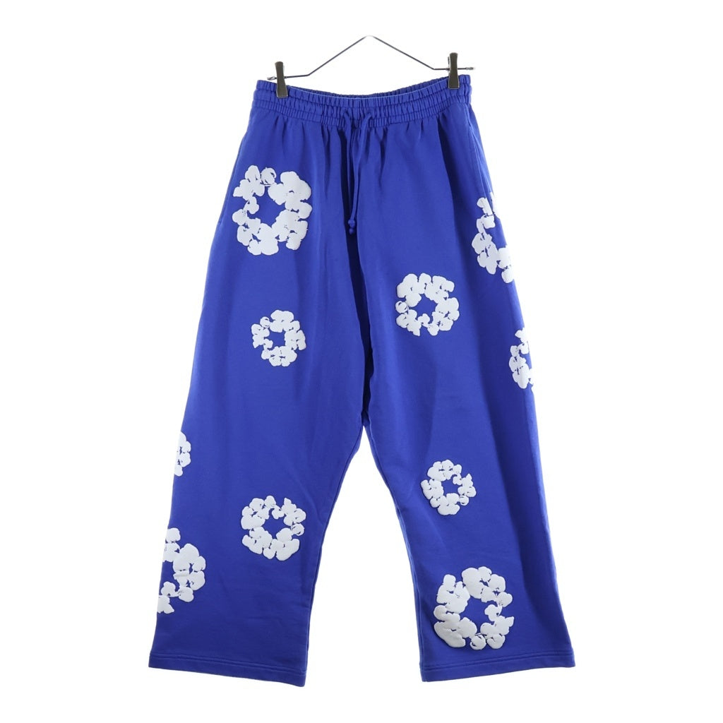DENIM TEARS(デニムティアーズ) Cotton Wreath Baggy Sweatpants ワイド スウェットパンツ ブルー