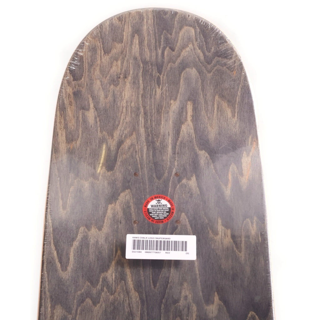 SUPREME(シュプリーム) 21SS ×KAWS Chalk Logo Skateboard カウズ チョーク ロゴ スケートボード スケボー デッキ ブラック/レッド
