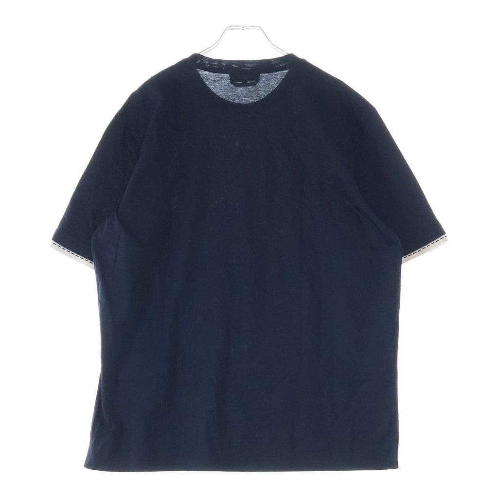 HERMES(エルメス) ディティール セリエ クルーネック半袖Tシャツカットソー ネイビー