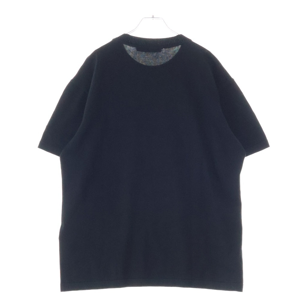 LOUIS VUITTON(ルイヴィトン) 23SS フックディテール シグネチャーショートスリーブ ニットセーター ブラック RM231Q OY8 HNN42W