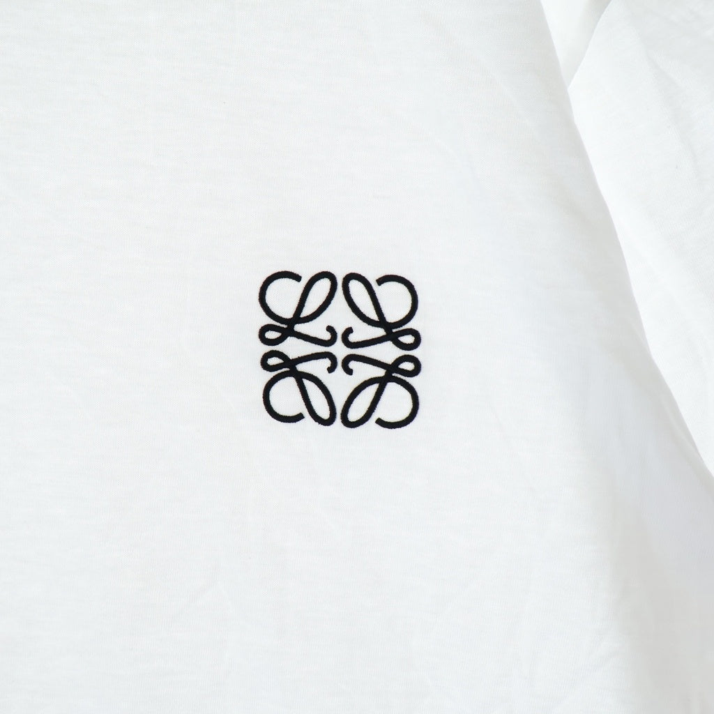 LOEWE(ロエベ) アナグラム刺繍 クルーネック半袖Tシャツカットソー パープル H526Y22X75
