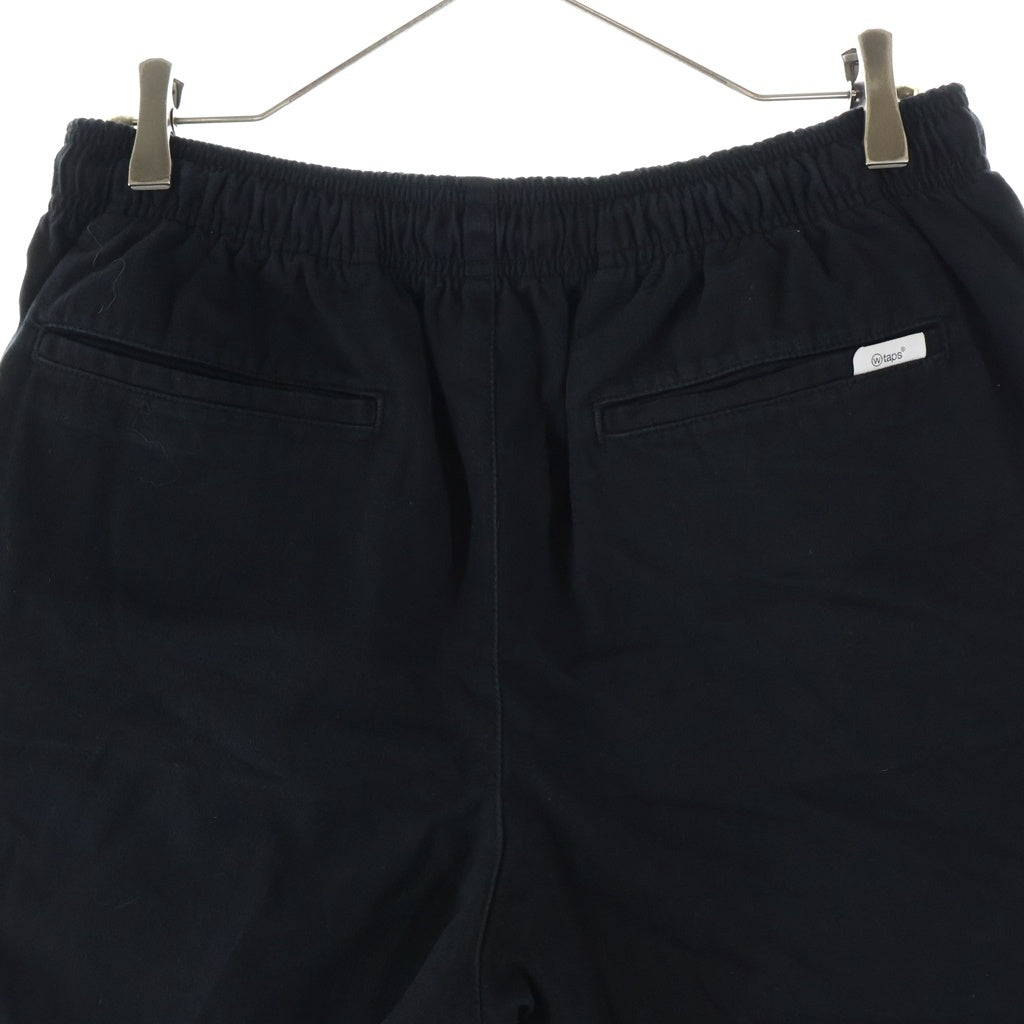 WTAPS(ダブルタップス) SHORT PANTS ロゴパッチ ハーフパンツ ショーツ ブラック 231TQDT-PTM01S