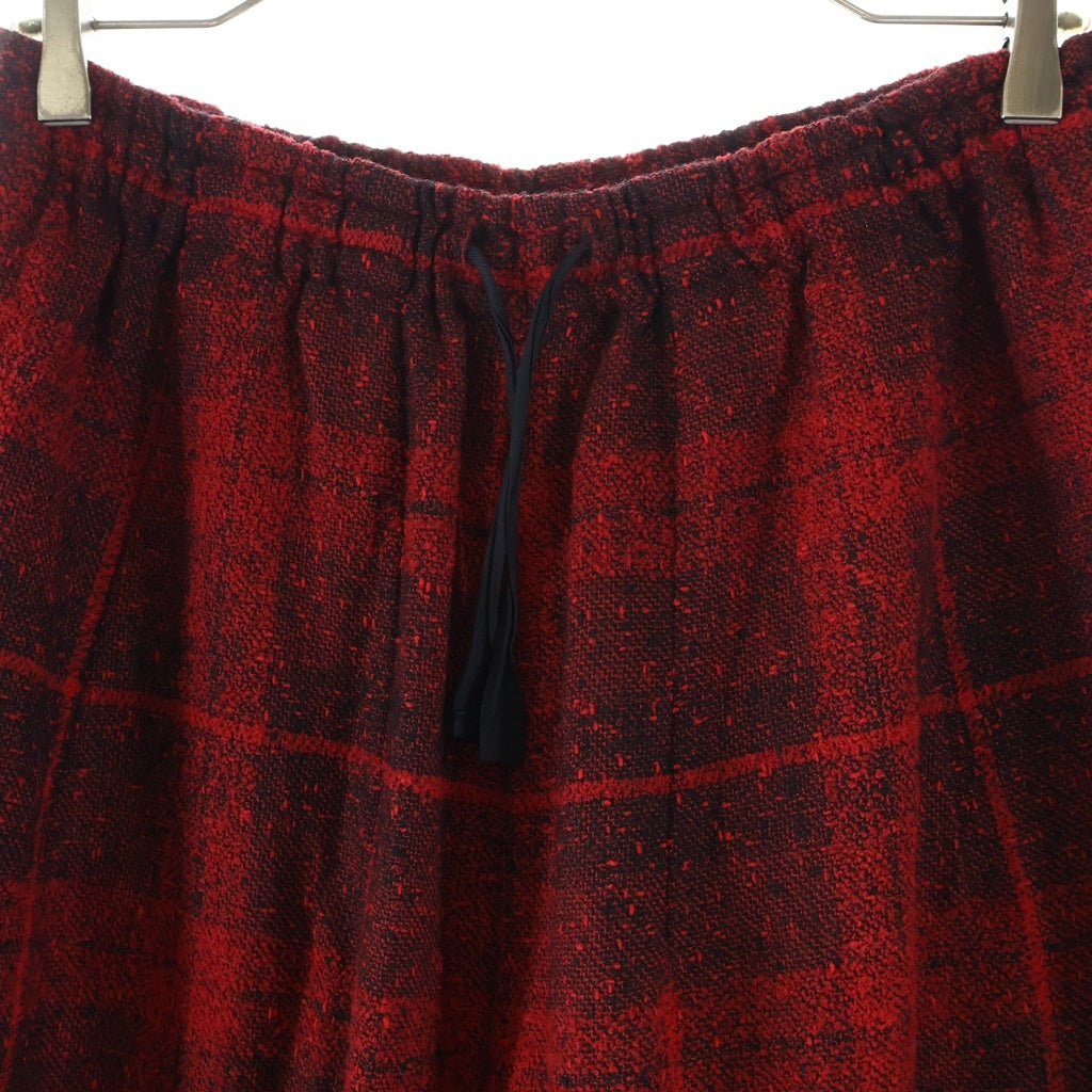 Needles(ニードルス) Wool Glen Plaid ウール グレン プレイド ヒザデルパンツ レッド RW289