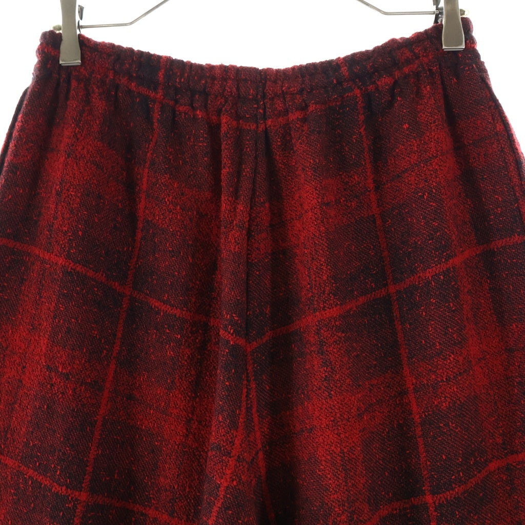 Needles(ニードルス) Wool Glen Plaid ウール グレン プレイド ヒザデルパンツ レッド RW289