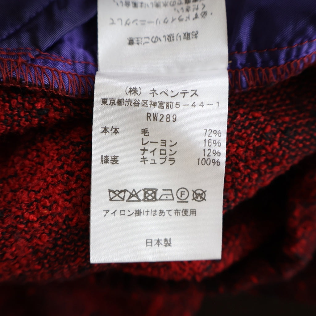 Needles(ニードルス) Wool Glen Plaid ウール グレン プレイド ヒザデルパンツ レッド RW289