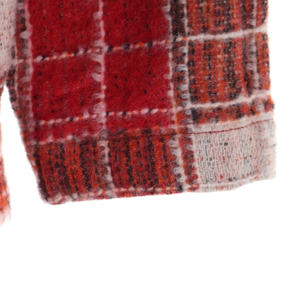 Needles(ニードルス) Fringe Cardigan Wool Plaid フリンジカーディガン RW265 レッド