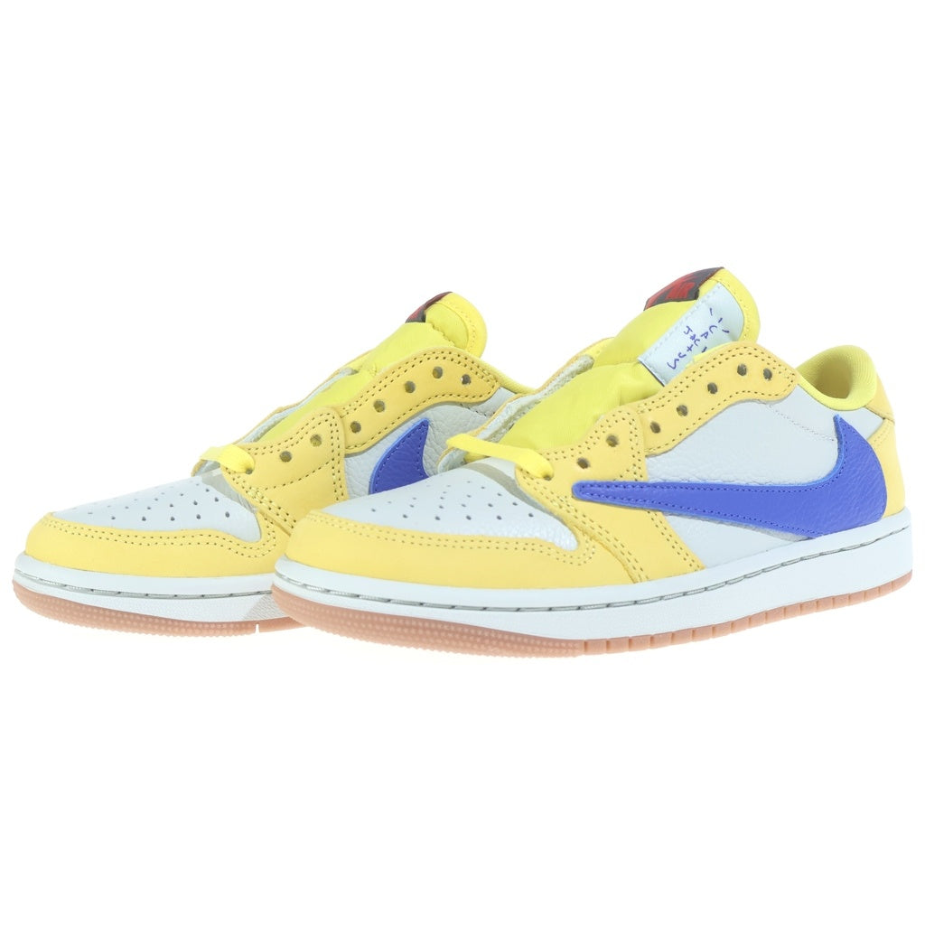 NIKE(ナイキ) ×TRAVIS SCOTT AIR JORDAN1 LOW OG SP DZ4137-700 トラヴィス スコット エアジョーダン1 カナリー ローカットスニーカー イエロー US5.5/22.5cm レディース