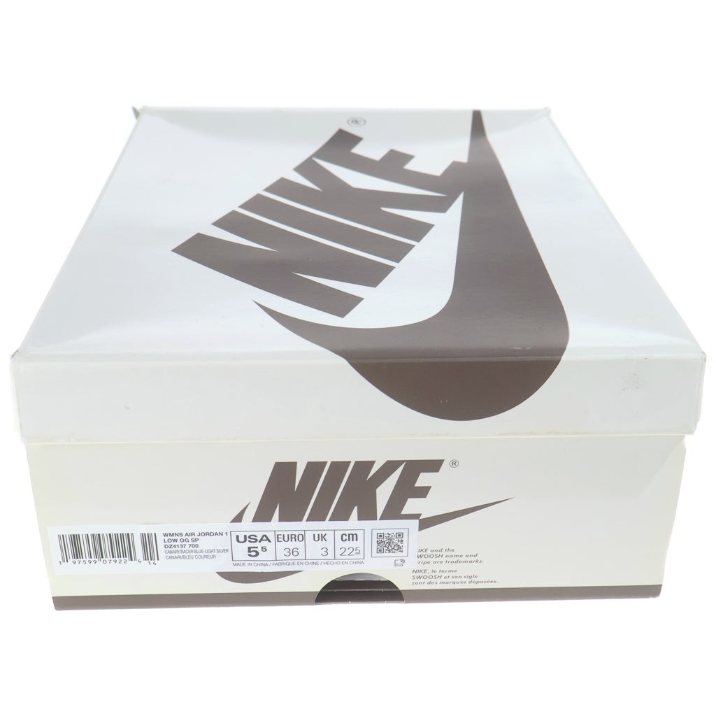 NIKE(ナイキ) ×TRAVIS SCOTT AIR JORDAN1 LOW OG SP DZ4137-700 トラヴィス スコット エアジョーダン1 カナリー ローカットスニーカー イエロー US5.5/22.5cm レディース