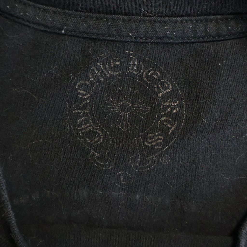 CHROME HEARTS(クロムハーツ) HORSESHOE S/S TEE ホースシュープリント ポケット半袖Tシャツ カットソー ブラック