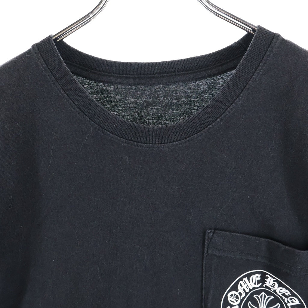 CHROME HEARTS(クロムハーツ) HORSESHOE S/S TEE ホースシュープリント ポケット半袖Tシャツ カットソー ブラック