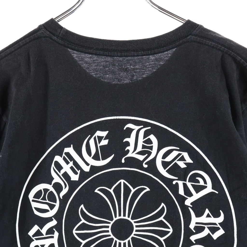 CHROME HEARTS(クロムハーツ) HORSESHOE S/S TEE ホースシュープリント ポケット半袖Tシャツ カットソー ブラック
