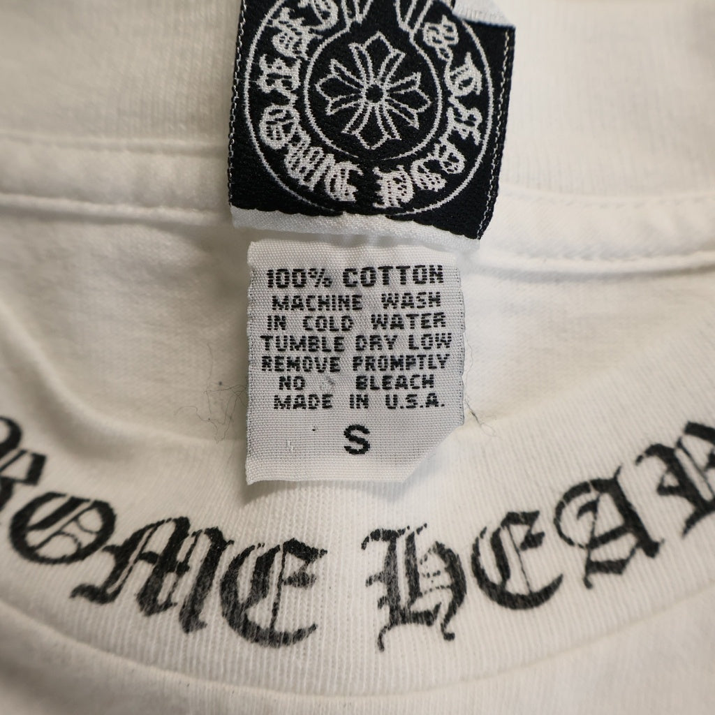 CHROME HEARTS(クロムハーツ) OLD VINE DAGGER LOGO S/S TEE オールド ヴァインダガーロゴプリント Tシャツカットソー ホワイト