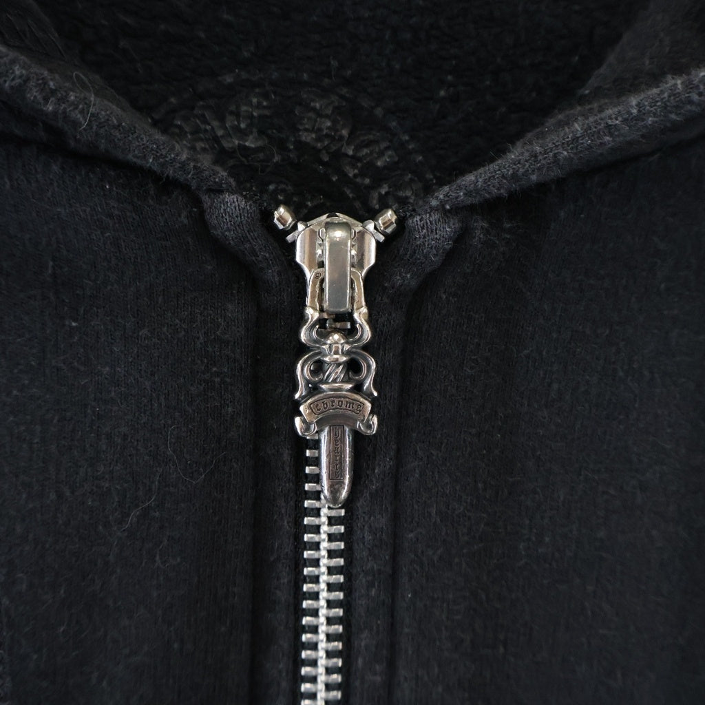 CHROME HEARTS(クロムハーツ) SWTSHRT HD ZIP TAIPEI LTD 台北限定バックホースシュープリント ジップアップパーカー ブラック