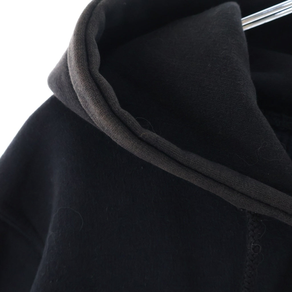 CHROME HEARTS(クロムハーツ) OLD SWTSHRT HD ZIP 胸ロゴプリント バックアーチロゴプリント 裏地サーマル ジップアップパーカー ブラック