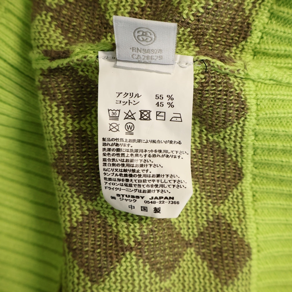 STUSSY(ステューシー) Checker Knit Vest チェッカー ニットベスト グリーン