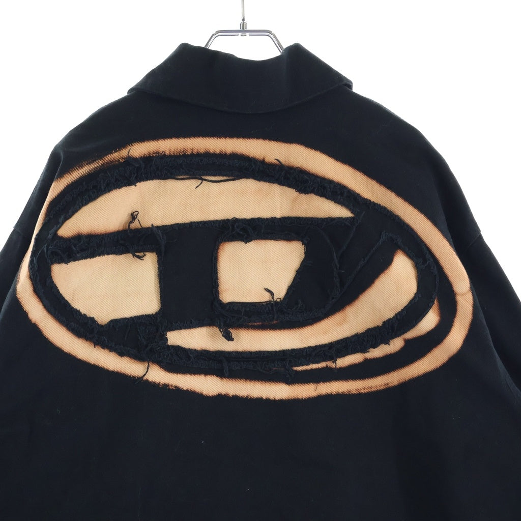 DIESEL(ディーゼル) J-TAYLOR-BLEACH フルジップデニムジャケット A14147 ブラック
