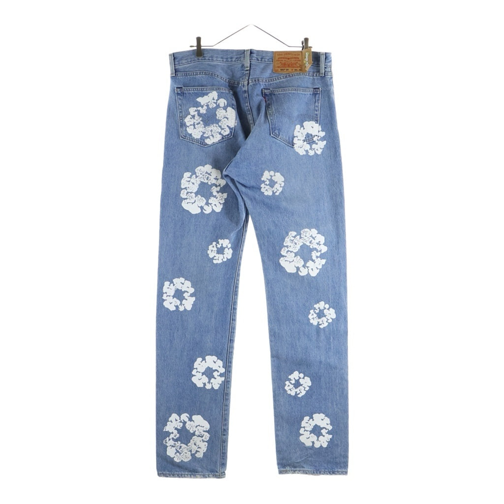 DENIM TEARS(デニムティアーズ) ×Levi's 501 Denim Pants リーバイス501 花柄 チェーンステッチ デニムパンツ ジーンズ インディゴ DT-S22-0000-010