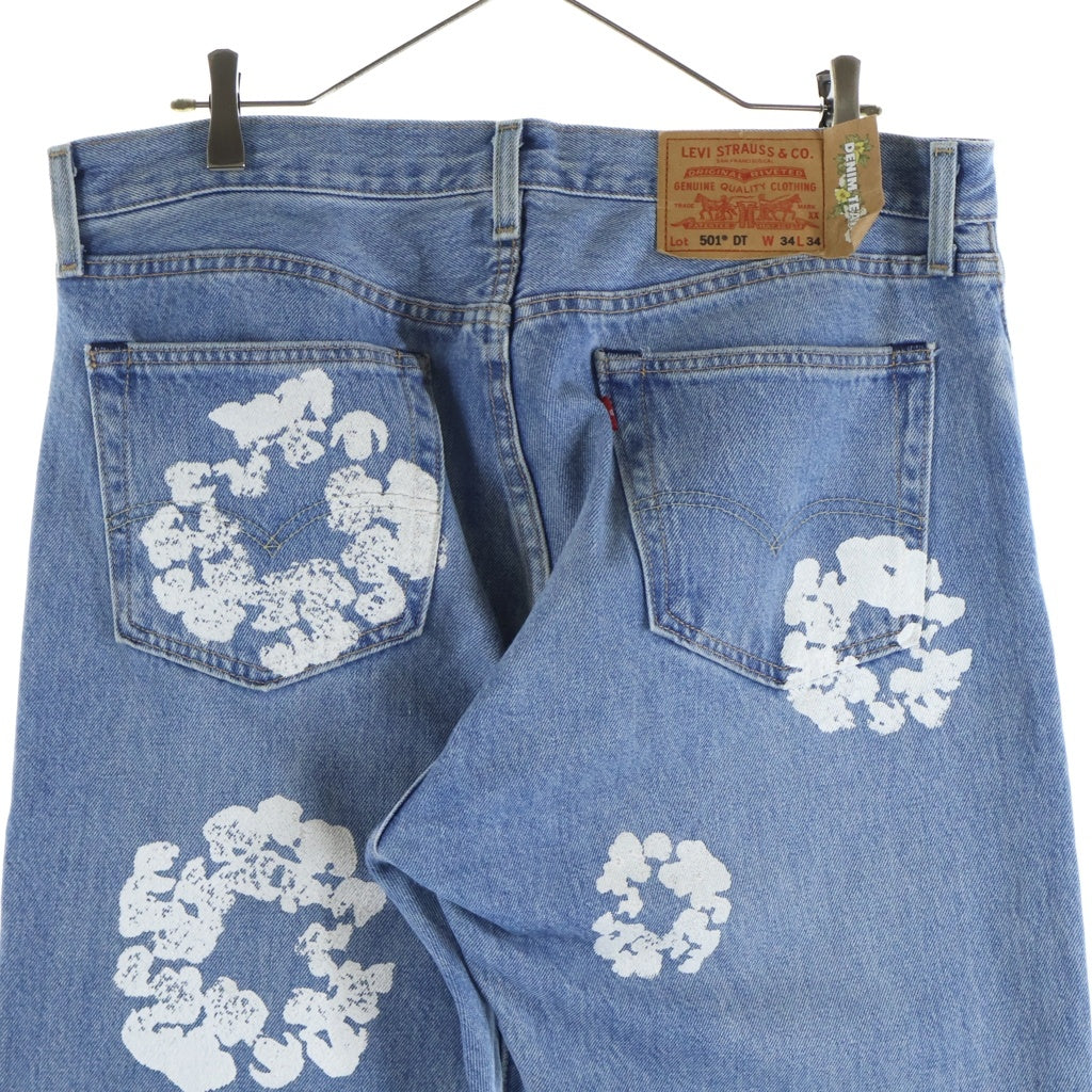 DENIM TEARS(デニムティアーズ) ×Levi's 501 Denim Pants リーバイス501 花柄 チェーンステッチ デニムパンツ ジーンズ インディゴ DT-S22-0000-010