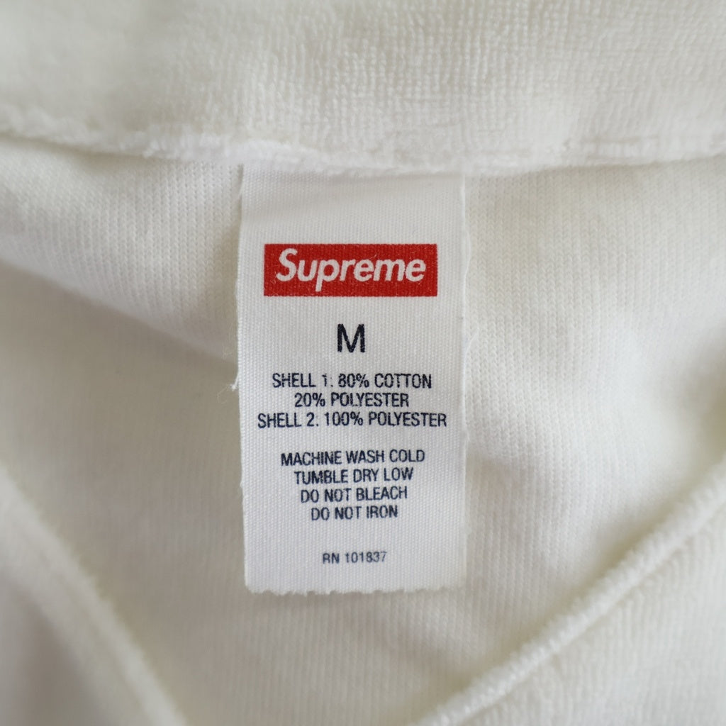 SUPREME(シュプリーム) 20AW Velour Baseball Jersey ベロアベースボールジャージー ベースボールシャツ ホワイト