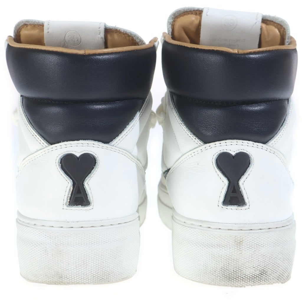 ami paris(アミパリス) Mid Top ADC Sneakers SMOOTH LEATHER USN415.858 ハイカットスニーカー ホワイト