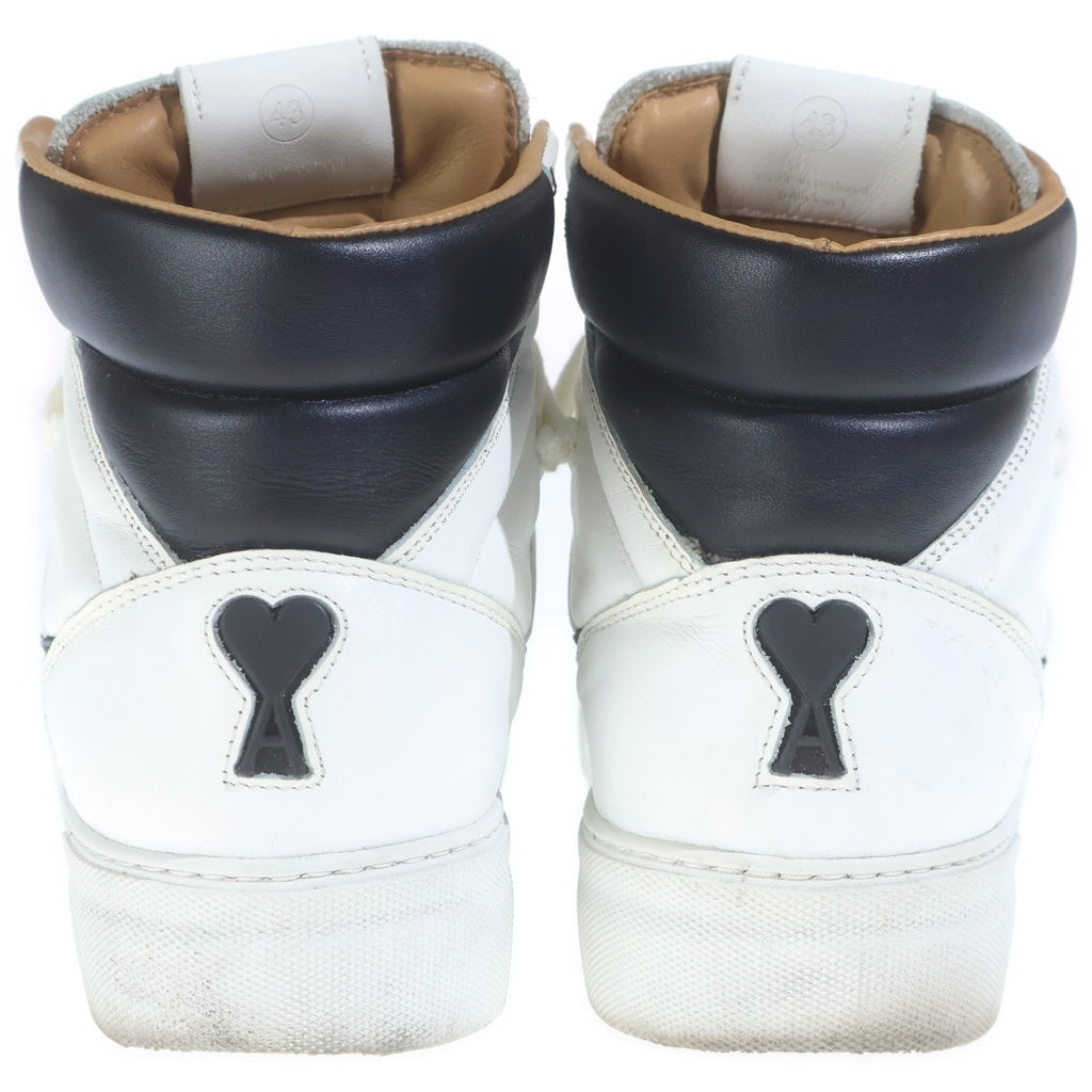 ami paris(アミパリス) Mid Top ADC Sneakers SMOOTH LEATHER USN415.858 ハイカットスニーカー ホワイト
