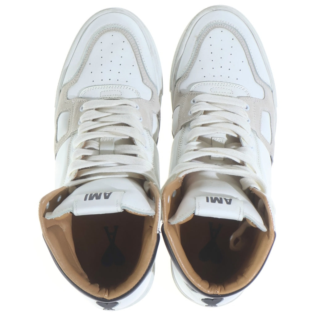 ami paris(アミパリス) Mid Top ADC Sneakers SMOOTH LEATHER USN415.858 ハイカットスニーカー ホワイト