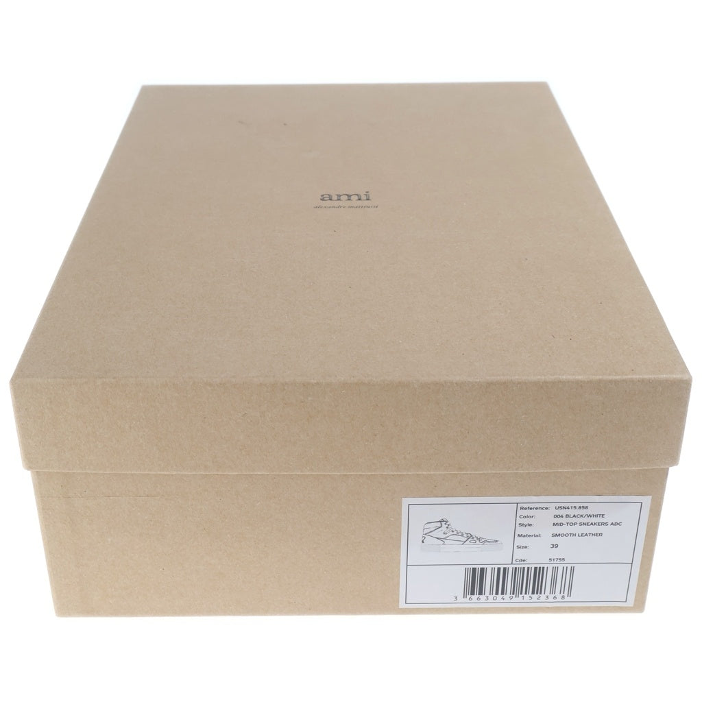 ami paris(アミパリス) Mid Top ADC Sneakers SMOOTH LEATHER USN415.858 ハイカットスニーカー ホワイト