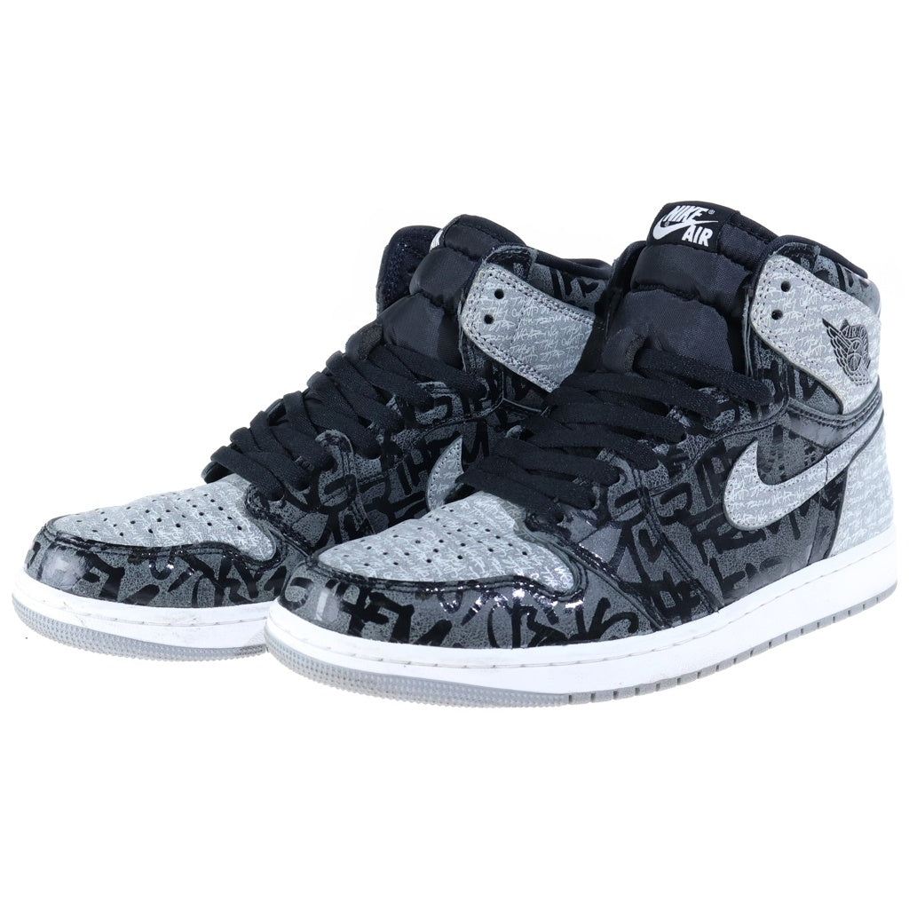 NIKE(ナイキ) AIR JORDAN 1 HIGH REBELLIONAIRE エアジョーダン1 ハイ OG リベリオネア ハイカットスニーカー ブラック US9.5/27.5cm 555088-036