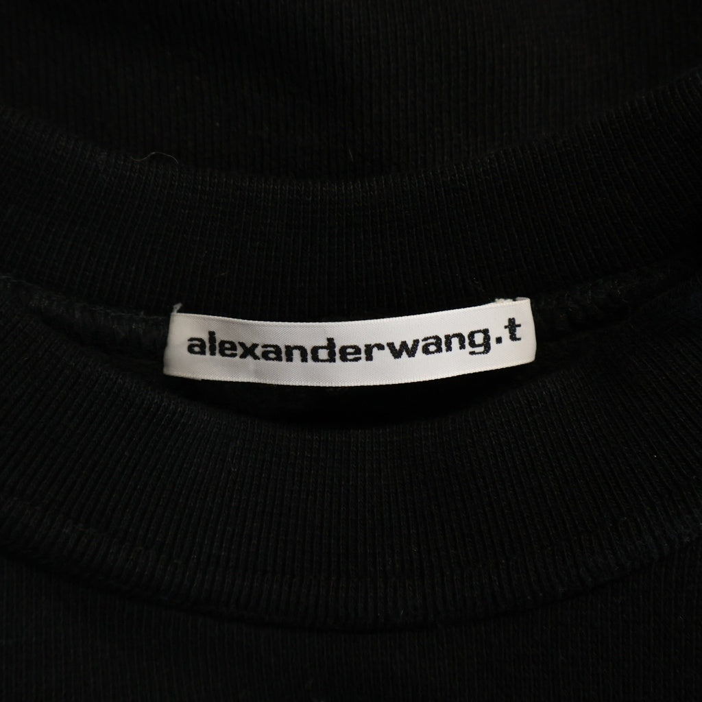 ALEXANDER WANG(アレキサンダーワン) フロントロゴ 4CC3221360 プルオーバースウェット ブラック