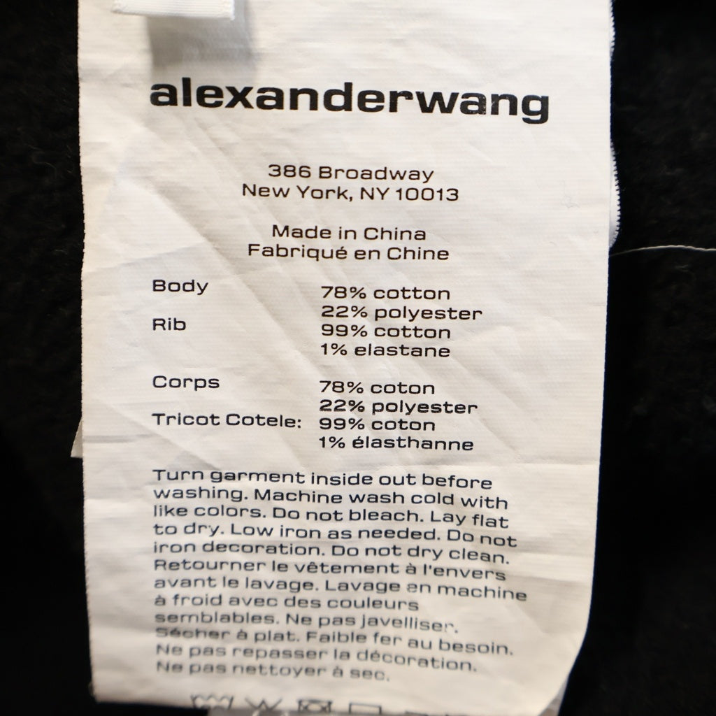 ALEXANDER WANG(アレキサンダーワン) フロントロゴ 4CC3221360 プルオーバースウェット ブラック