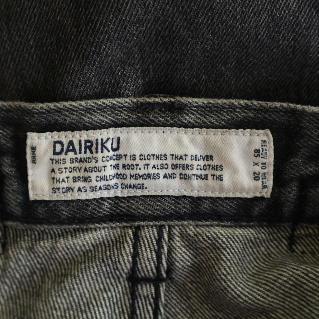 DAIRIKU(ダイリク) Straight Mud Vintage Denim Pants 22AW D-6 ストレートデニム ブラック