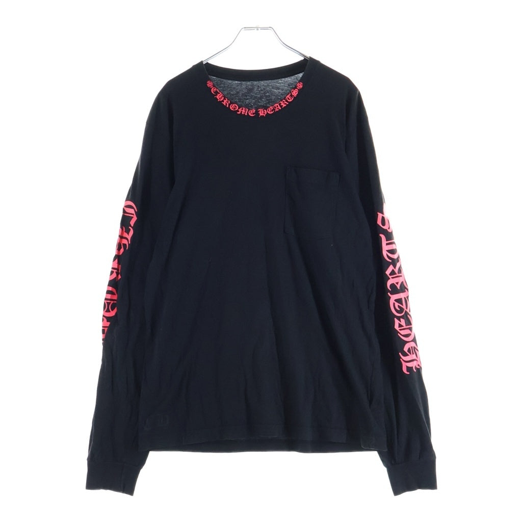 CHROME HEARTS(クロムハーツ) Neck Logo Long Sleeve Tee ネックロゴ ロングスリーブカットソー ブラック