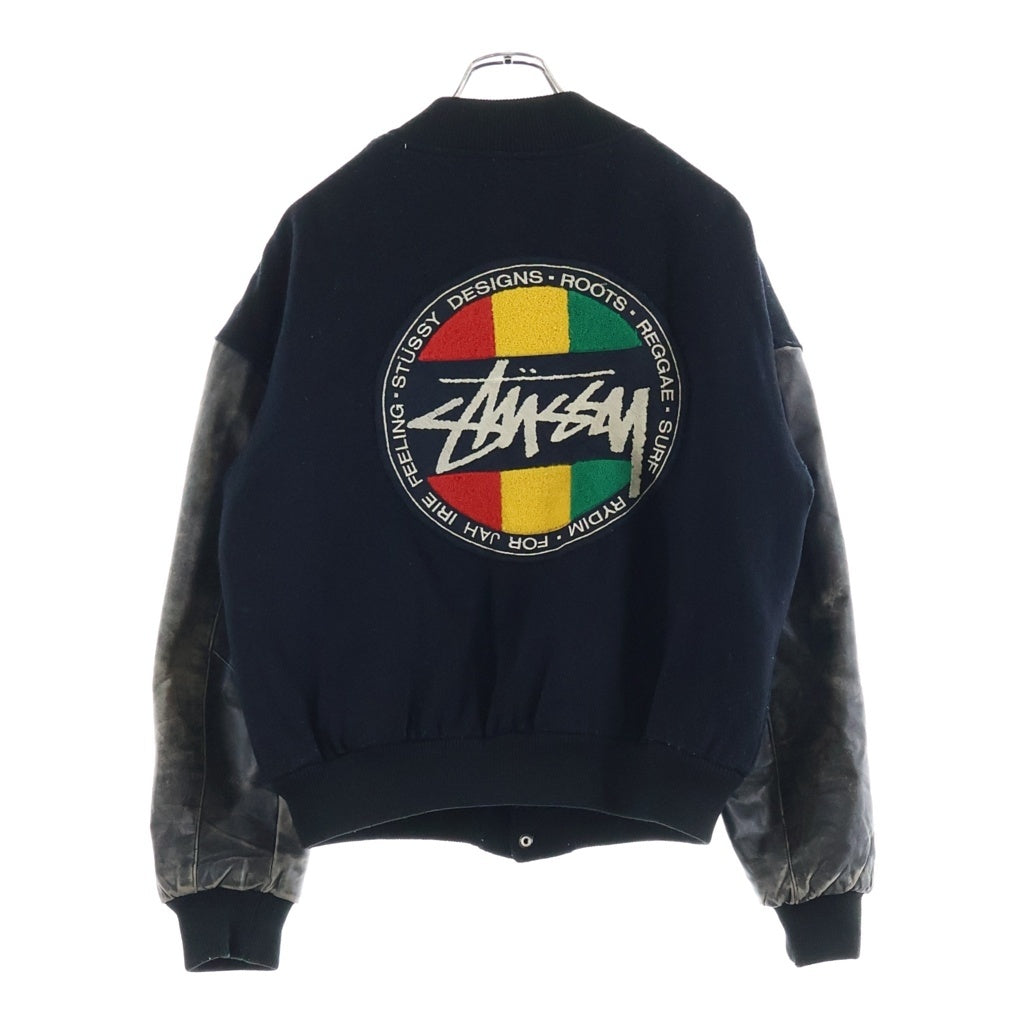 STUSSY(ステューシー) VINTAGE 80s 黒タグ Rasta Stadium Jacket ラスタ スタジャン