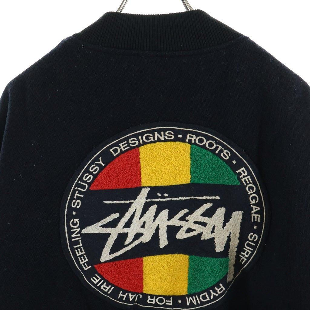 STUSSY(ステューシー) VINTAGE 80s 黒タグ Rasta Stadium Jacket ラスタ スタジャン