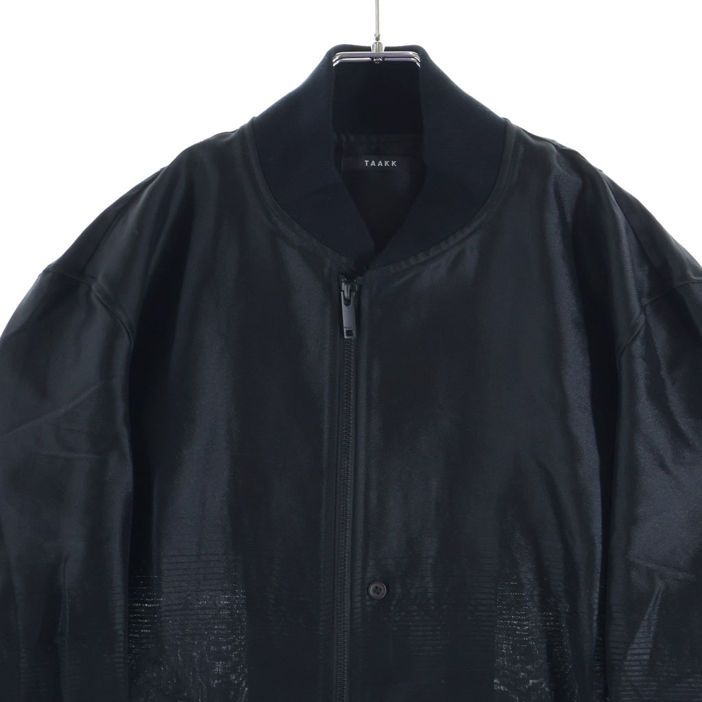 TAAKK(ターク) 26SS MA-1 SHIRT ナイロンコットン グラデーション TA26AW-SH011 ジャケット ブラック