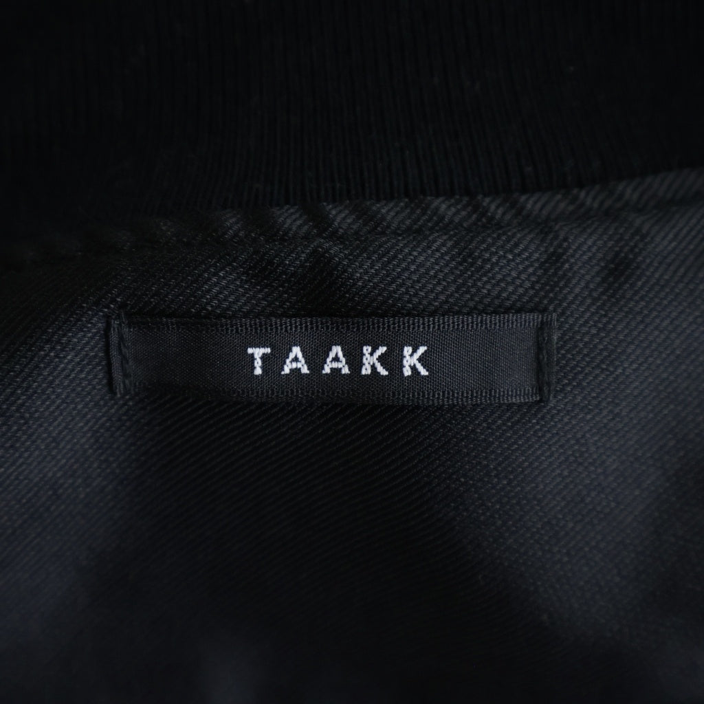 TAAKK(ターク) 26SS MA-1 SHIRT ナイロンコットン グラデーション TA26AW-SH011 ジャケット ブラック