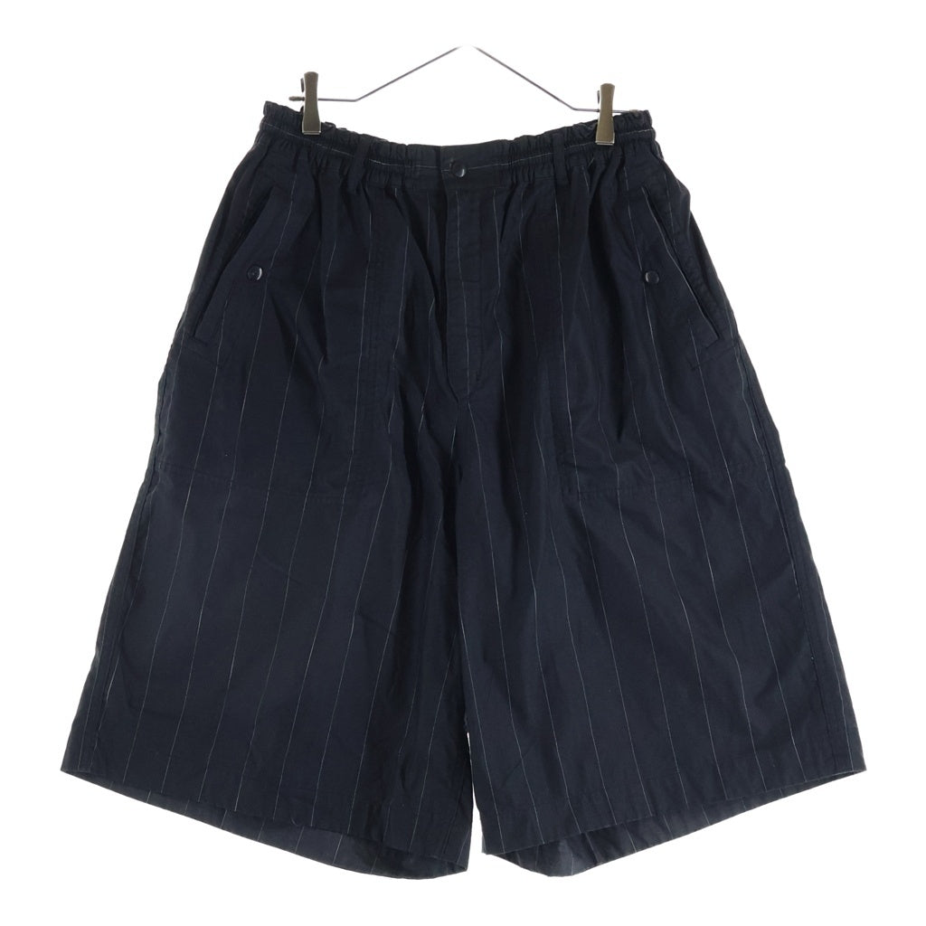 beautiful people(ビューティフルピープル) COTTON STRIPESUITING REVERSIBLE SHORTS 1616105004 ショーツ ブラック ストライプ